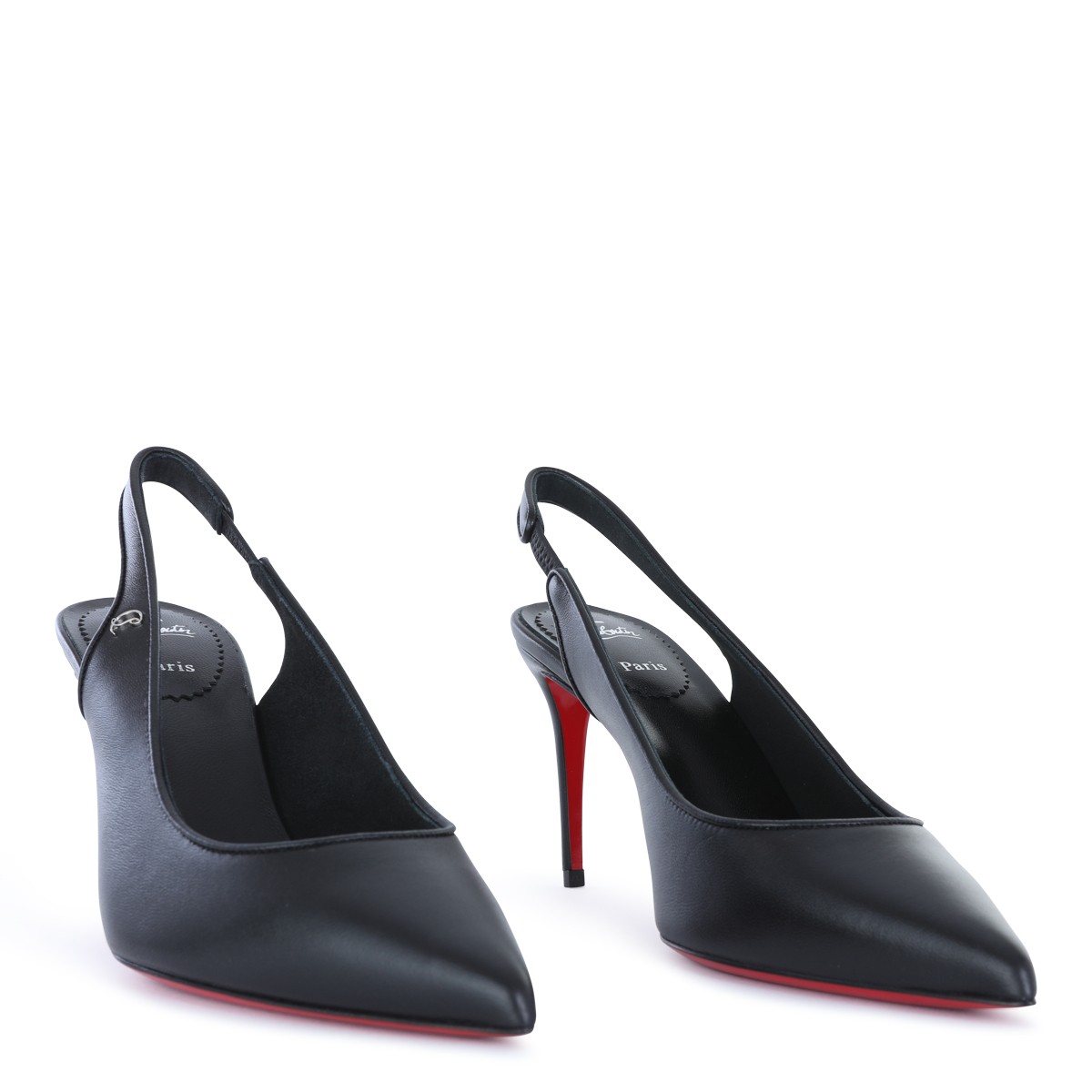 BLACK LEATHER SPORTY KATE PUMPS