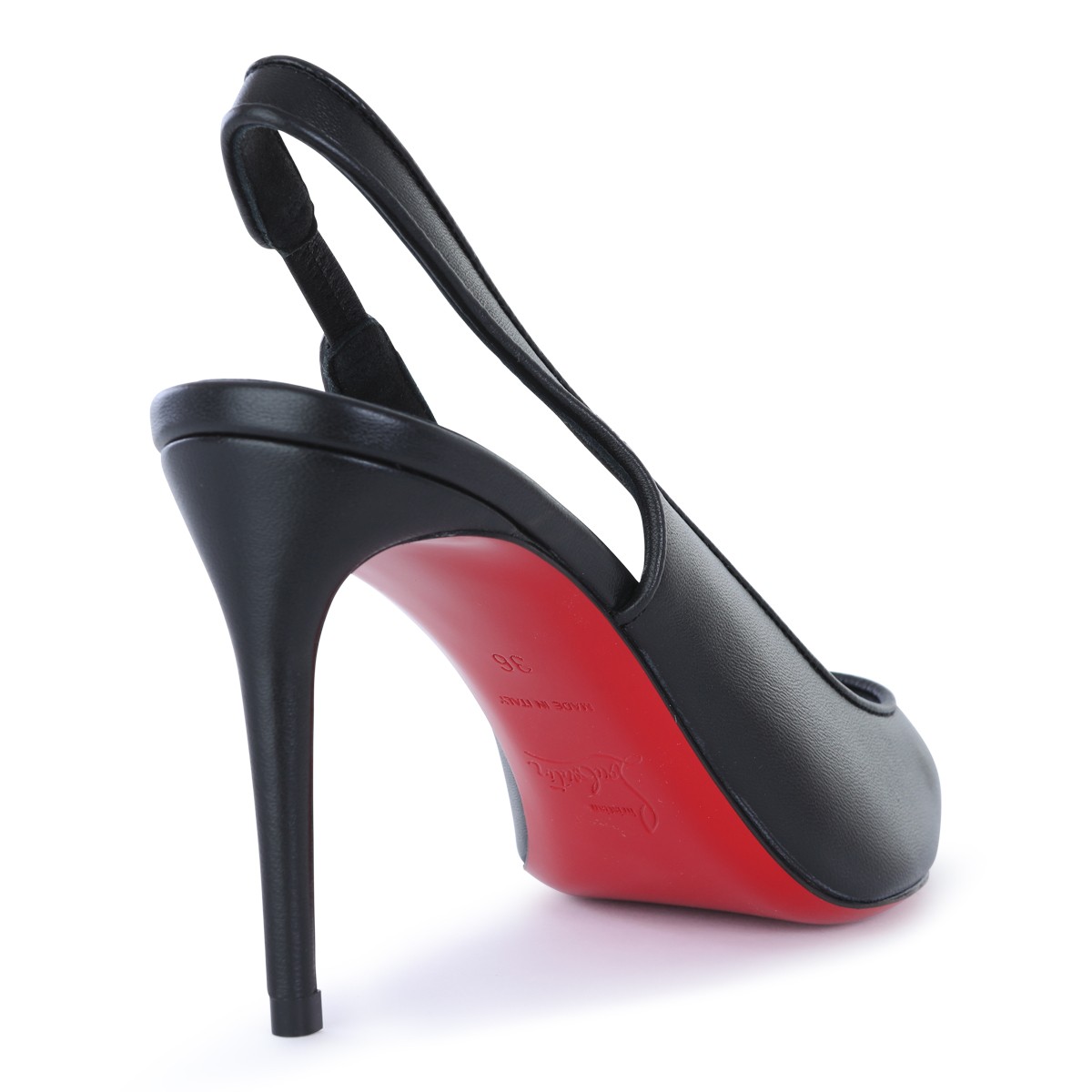 BLACK LEATHER SPORTY KATE PUMPS