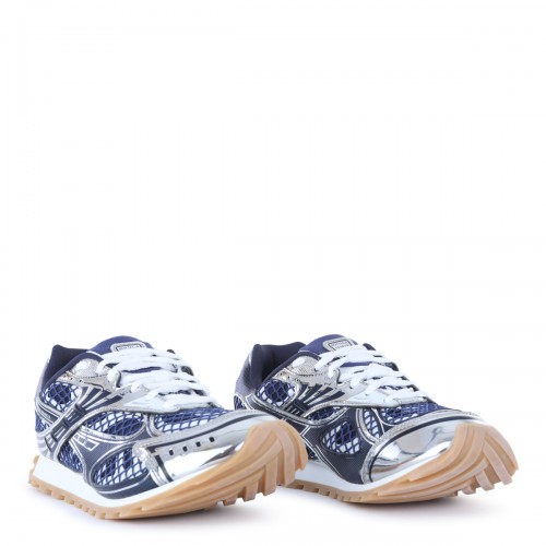 BLUE AND SILVER ORBIT SNEAKERS