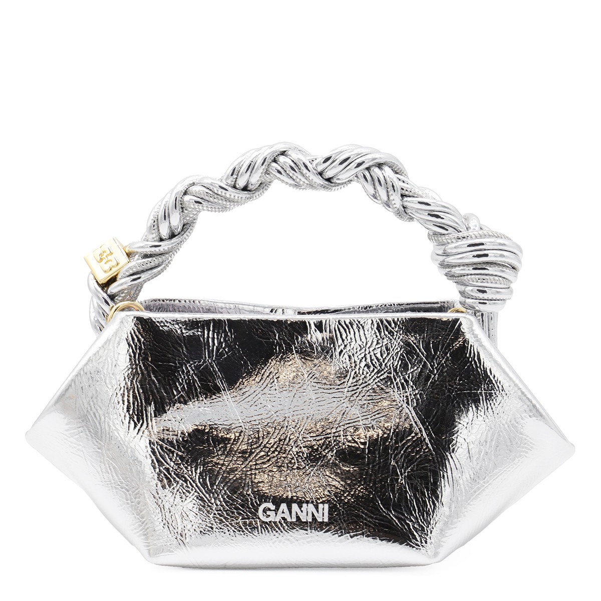 SILVER LEATHER BOU MINI SHOULDER BAG