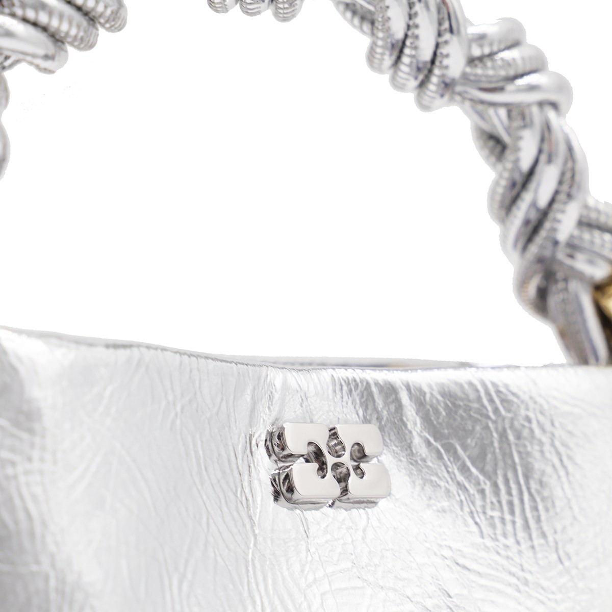 SILVER LEATHER BOU MINI SHOULDER BAG