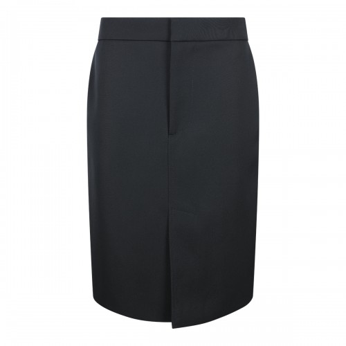 BLACK WOOL SKIRT