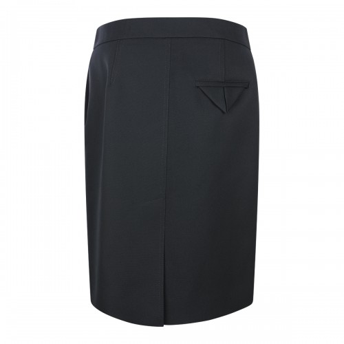 BLACK WOOL SKIRT