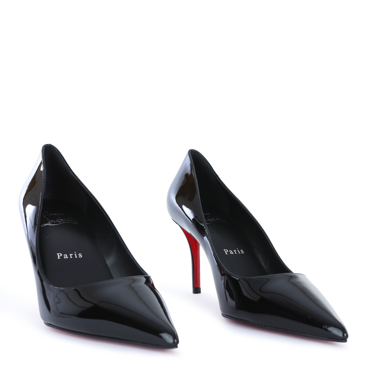 BLACK LEATHER MISS Z 80 PUMPS