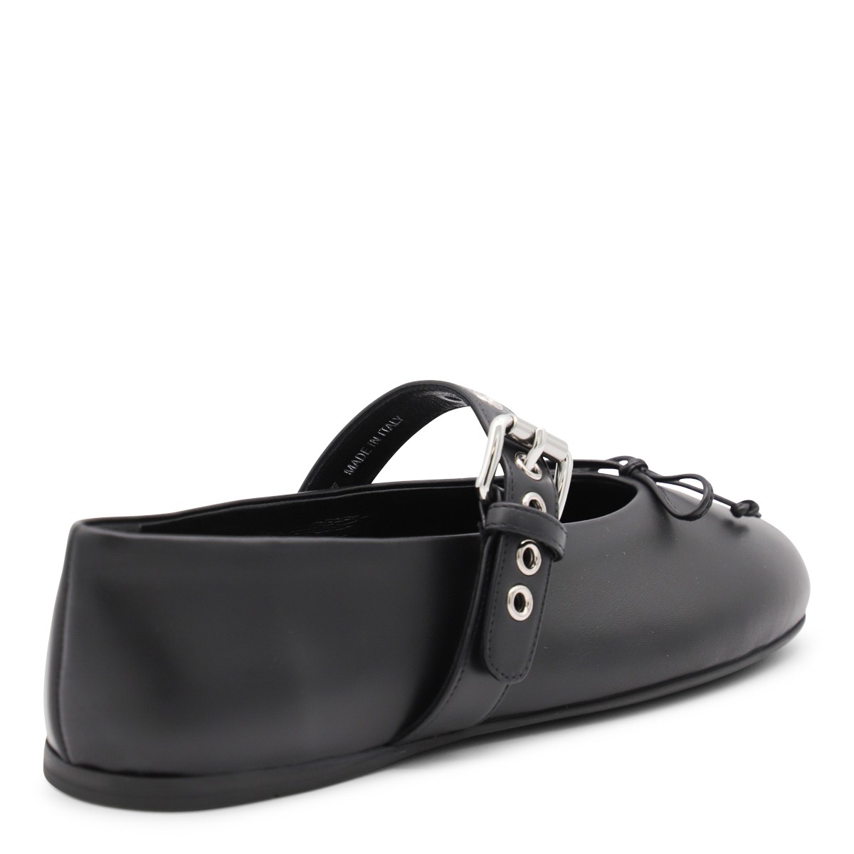 BLACK LEATHER FLATS BLACK LEATHER FLATS