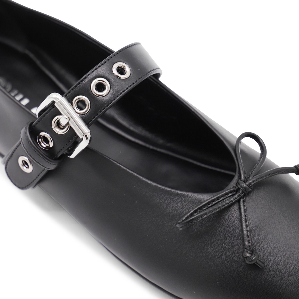 BLACK LEATHER FLATS BLACK LEATHER FLATS