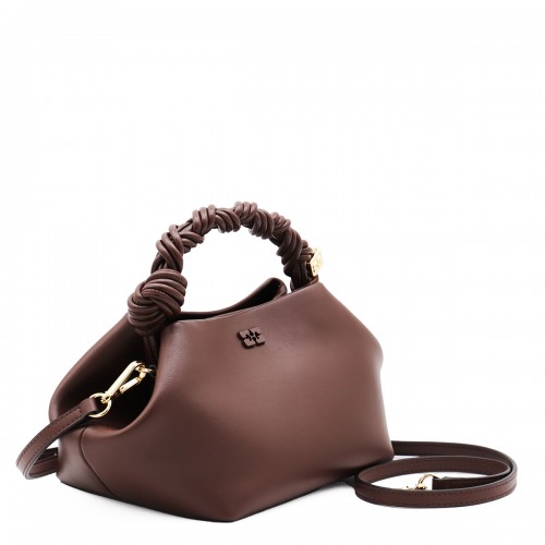 BROWN LEATHER BOU SMALL SHOULDER BAG