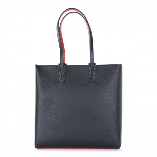 BLACK LEATHER CABATA SOFT TOTES