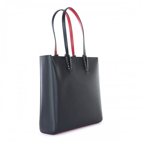 BLACK LEATHER CABATA SOFT TOTES