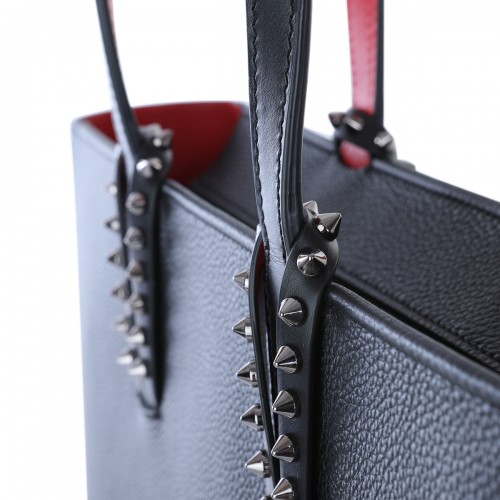 BLACK LEATHER CABATA SOFT TOTES