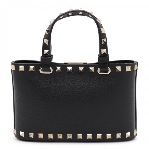 BLACK LEATHER ROCKSTUD MINI BAG