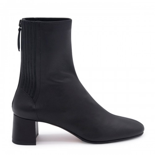 BLACK LEATHER SAINT HONORE BOOTS