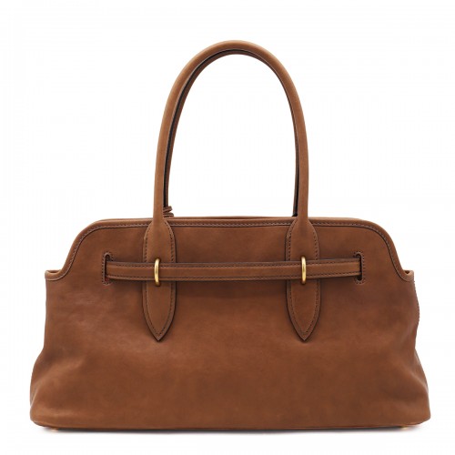 BROWN LEATHER ADVENTURE SHOULDER BAG