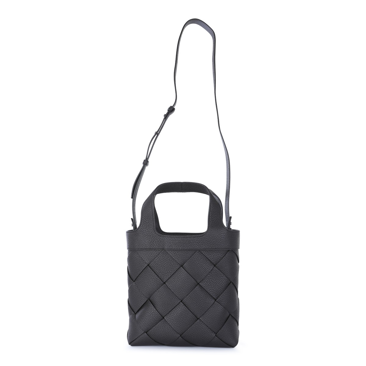 DARK BROWN LEATHER DIAGO SMALL TOTE BAG