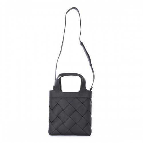 DARK BROWN LEATHER DIAGO SMALL TOTE BAG