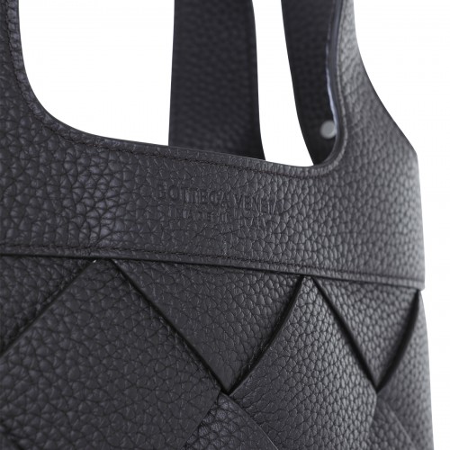 DARK BROWN LEATHER DIAGO SMALL TOTE BAG