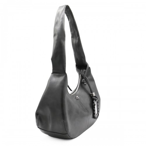 BLACK LEATHER HOBO MEDIUM... 2