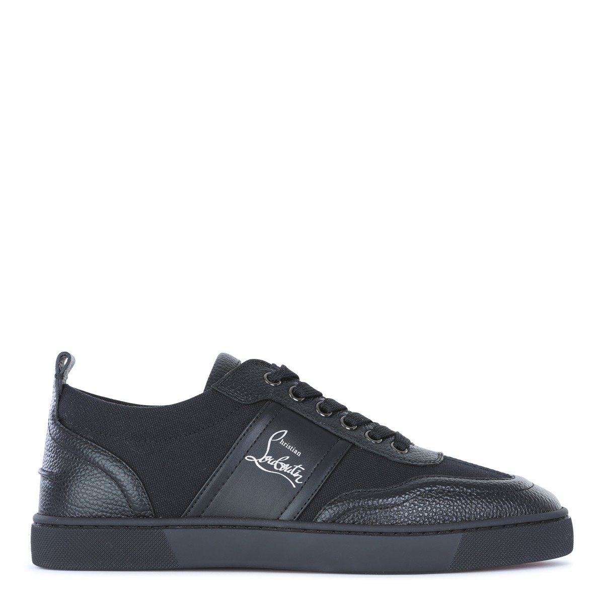 BLACK LEATHER RETERO SNEAKERS