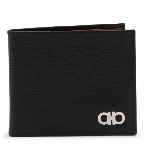BLACK LEATHER GANCINI WALLET