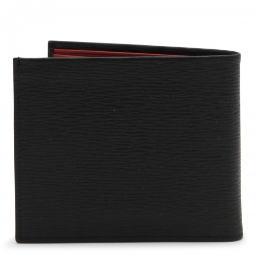 BLACK LEATHER GANCINI WALLET