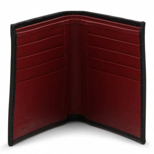 BLACK LEATHER GANCINI WALLET