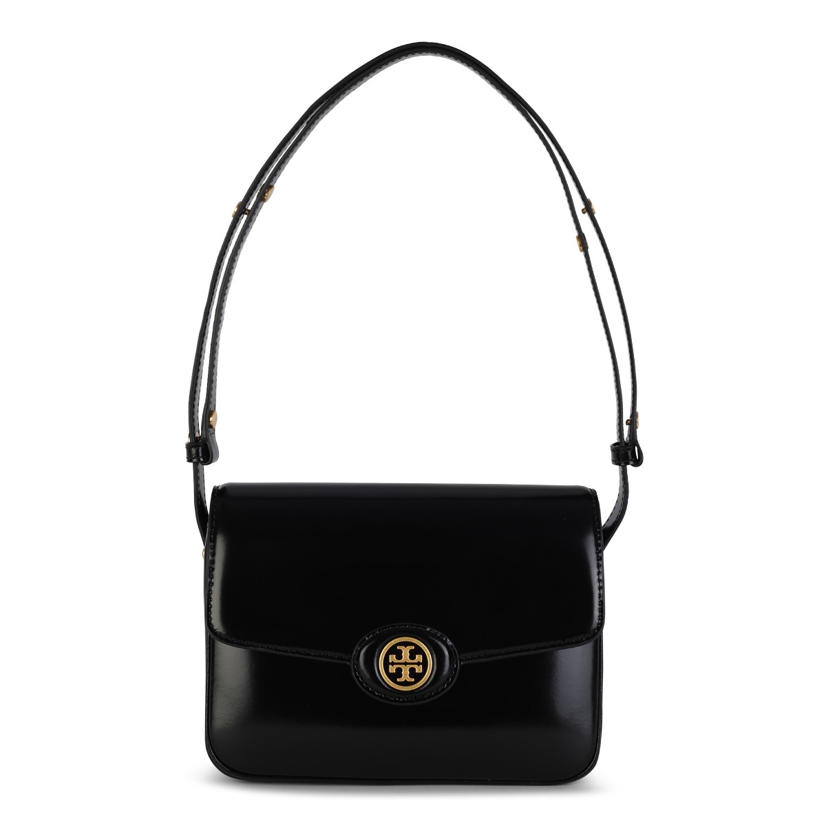 BLACK LEATHER SHOULDER BAG