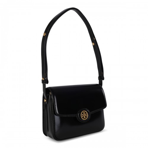 BLACK LEATHER SHOULDER BAG