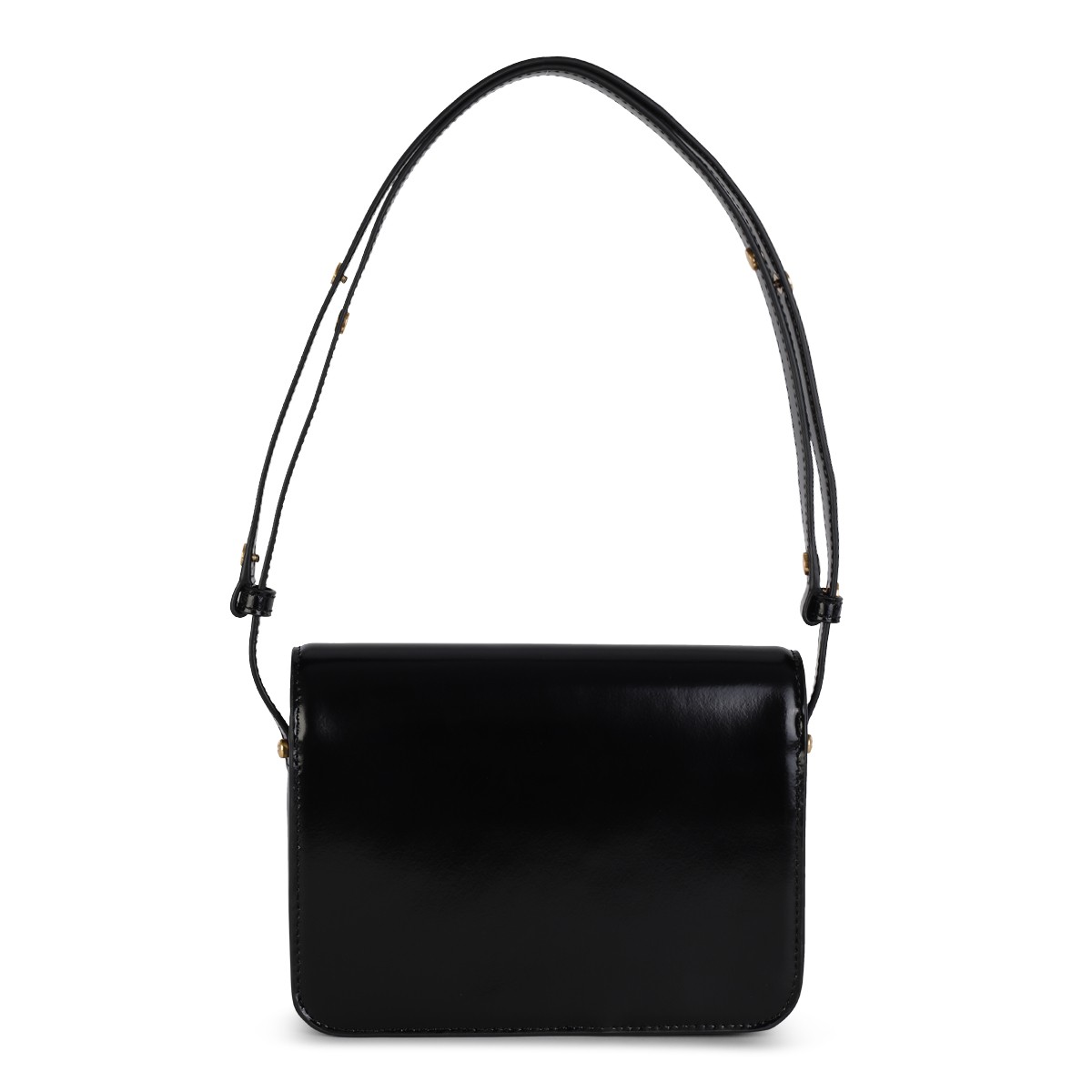 BLACK LEATHER SHOULDER BAG