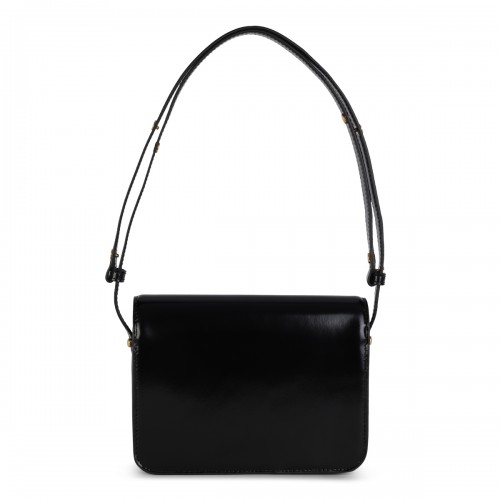 BLACK LEATHER SHOULDER BAG