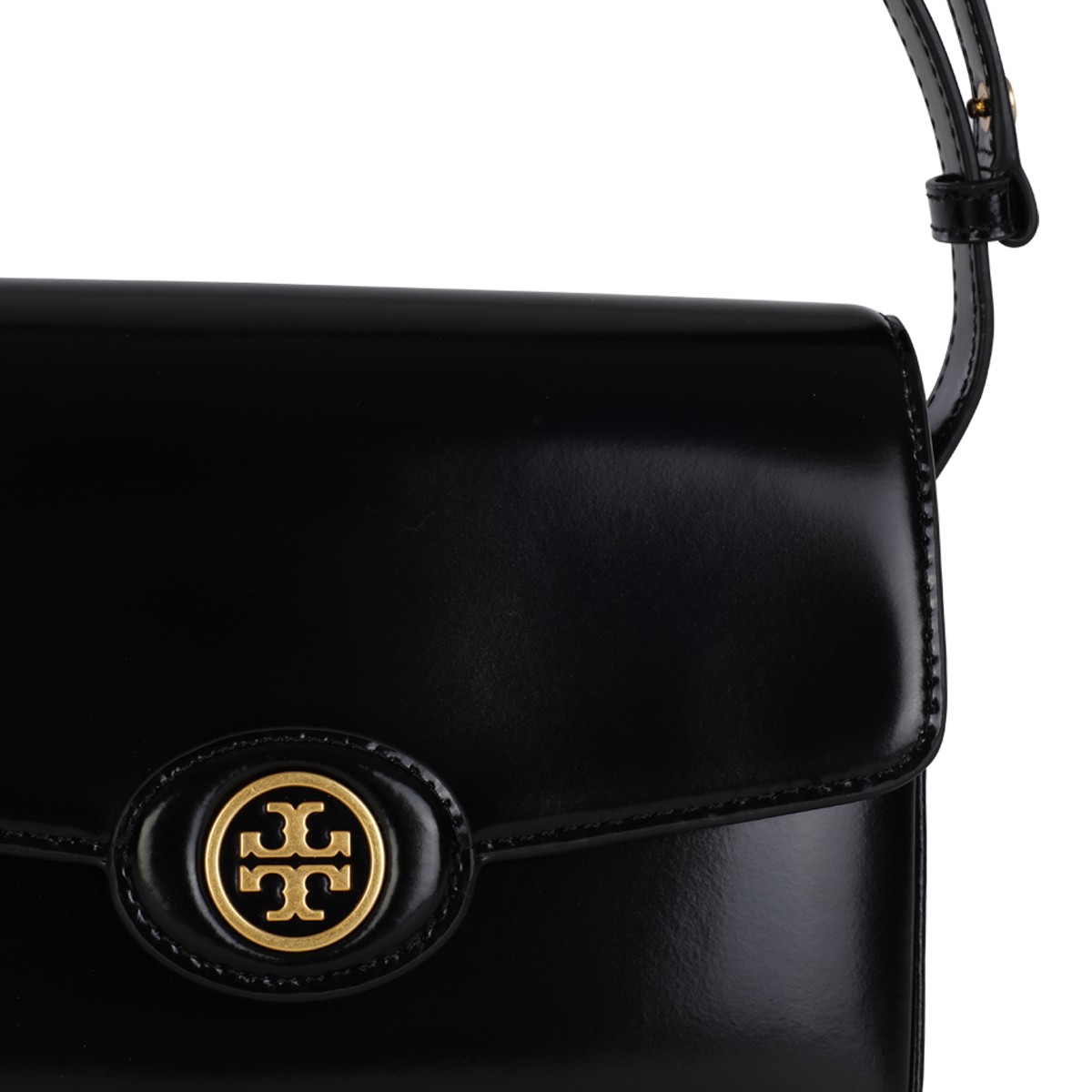 BLACK LEATHER SHOULDER BAG