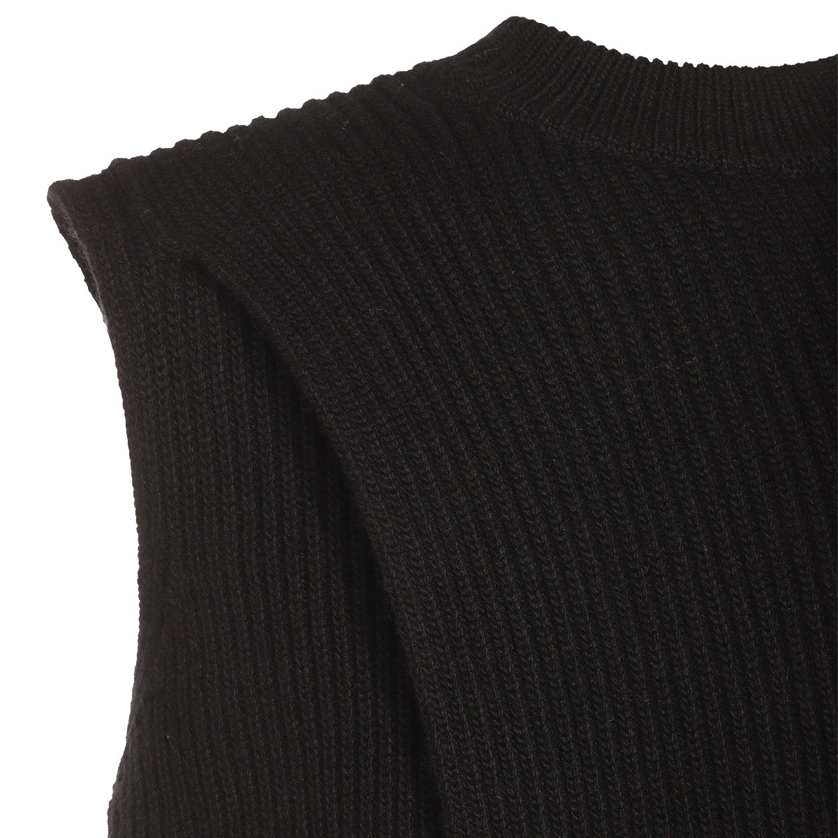 BLACK WOOL DOWN JACKET