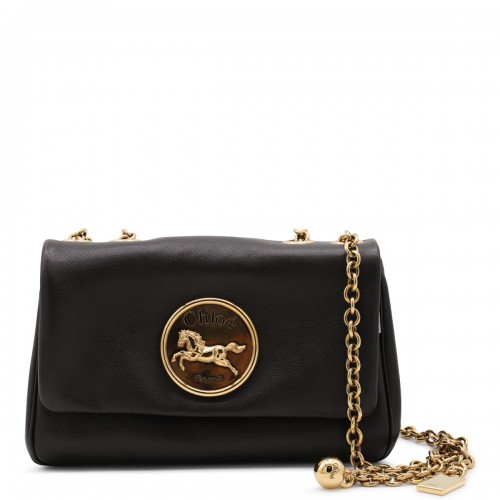 DARK BROWN LEATHER HERITAGE SHOULDER BAG