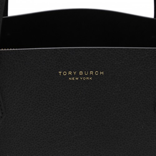 BLACK LEATHER PERRY TOTES
