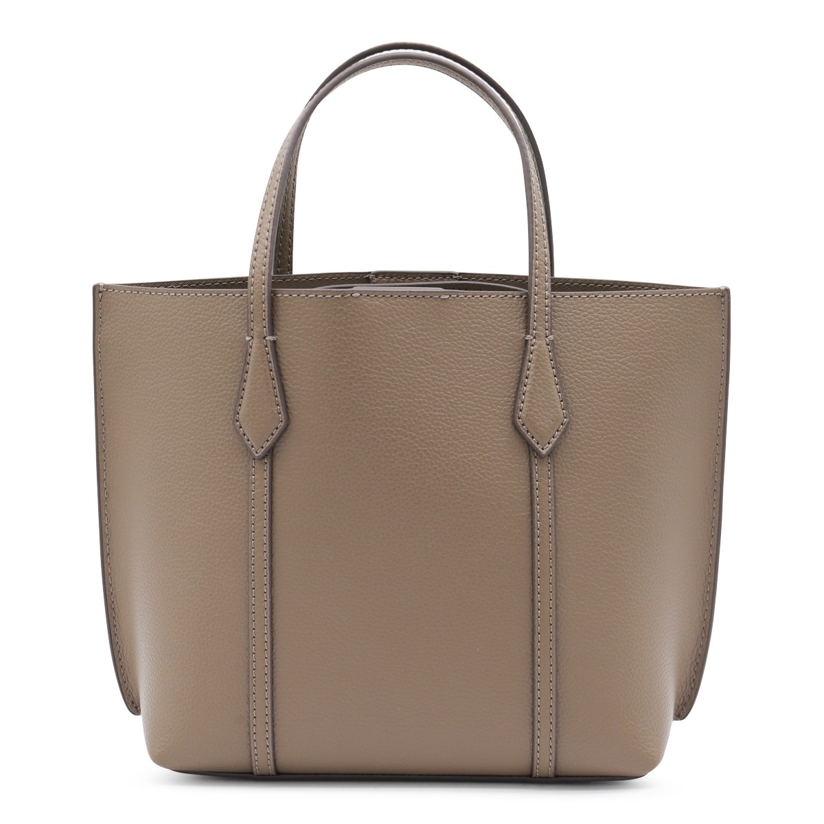 BROWN LEATHER SMALL PERRY TOTES