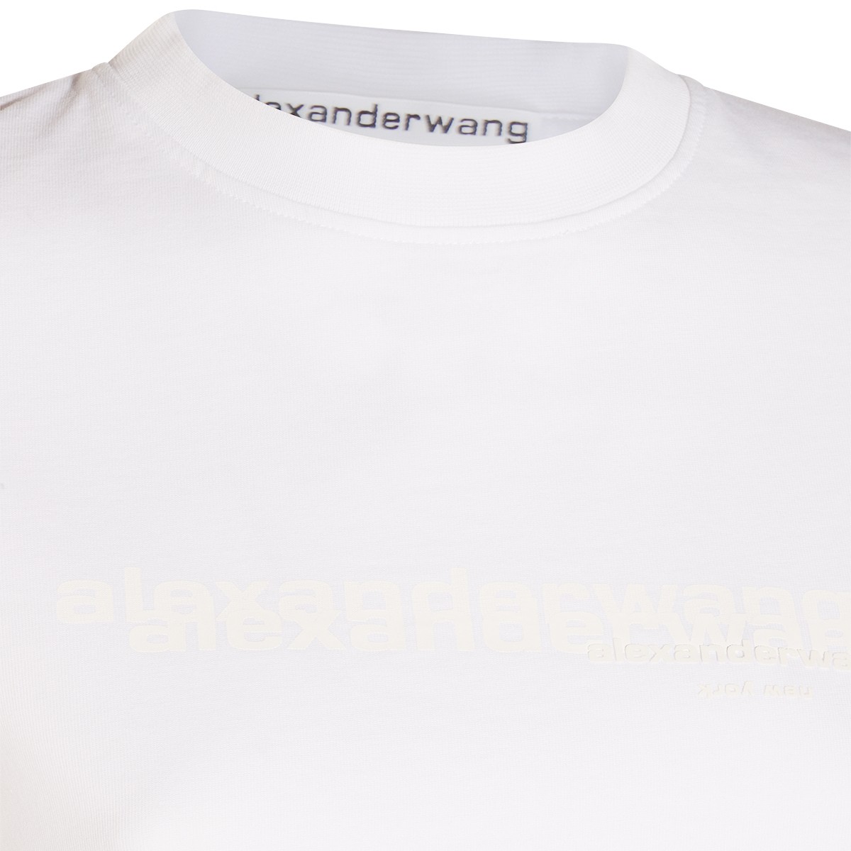 WHITE COTTON T-SHIRT
