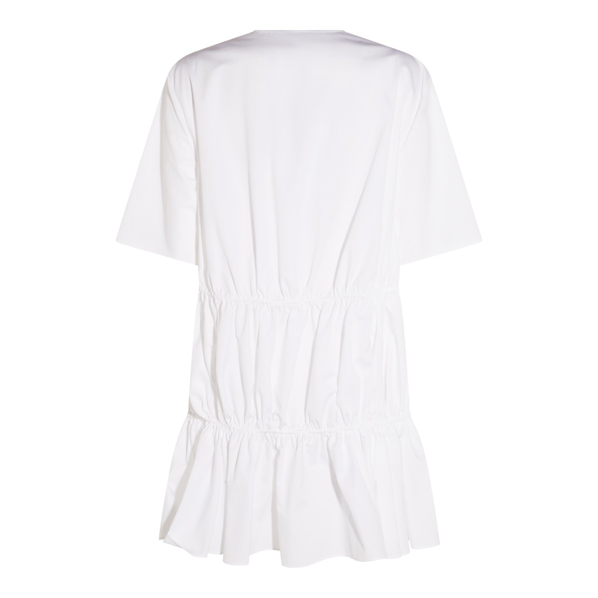 WHITE COTTON MINI DRESS