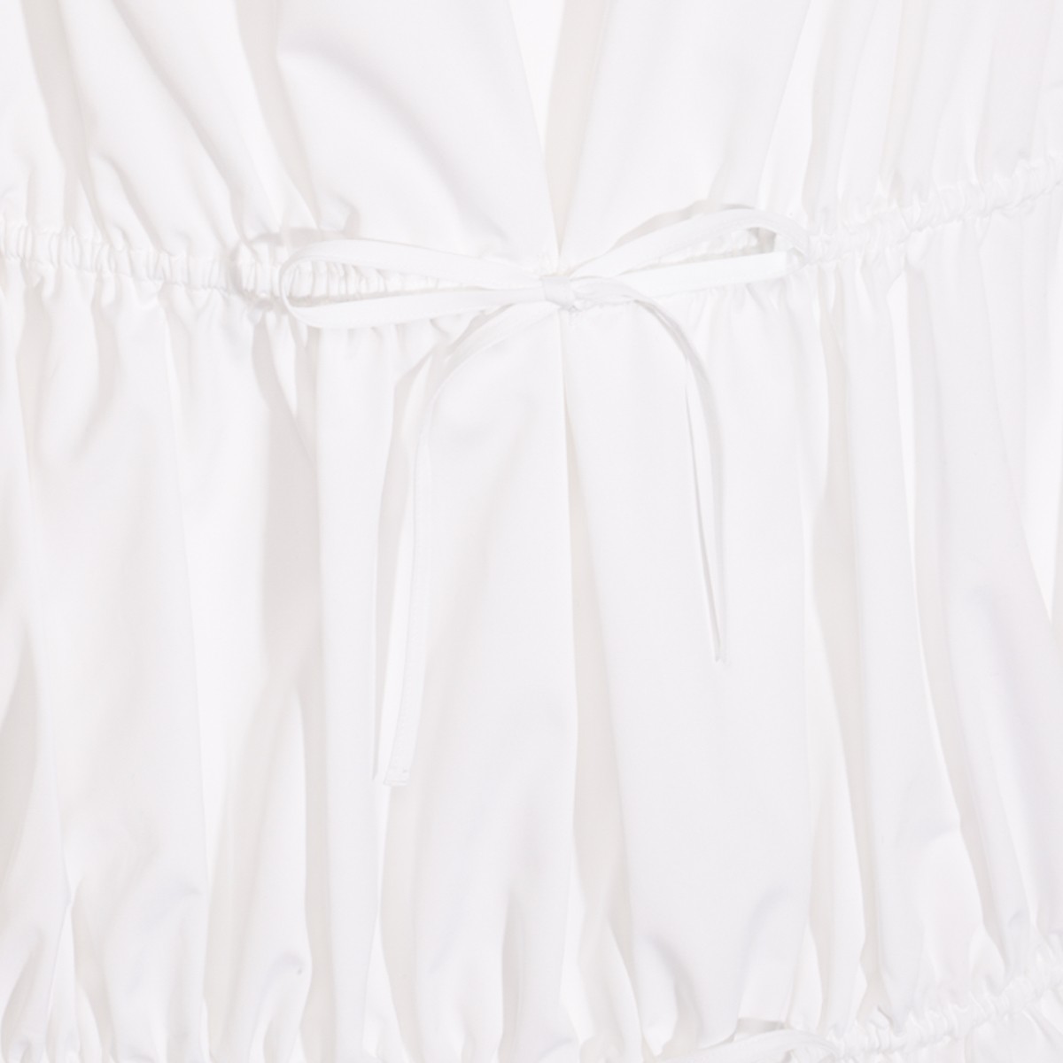 WHITE COTTON MINI DRESS