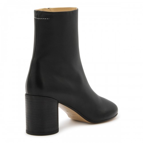 BLACK LEATHER TABI BOOTS