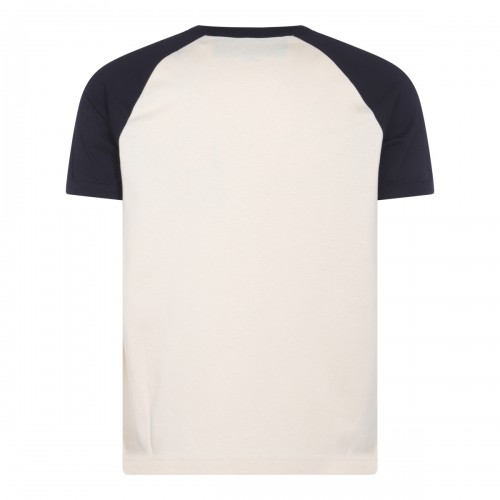 WHITE AND BLACK COTTON T-SHIRT 2