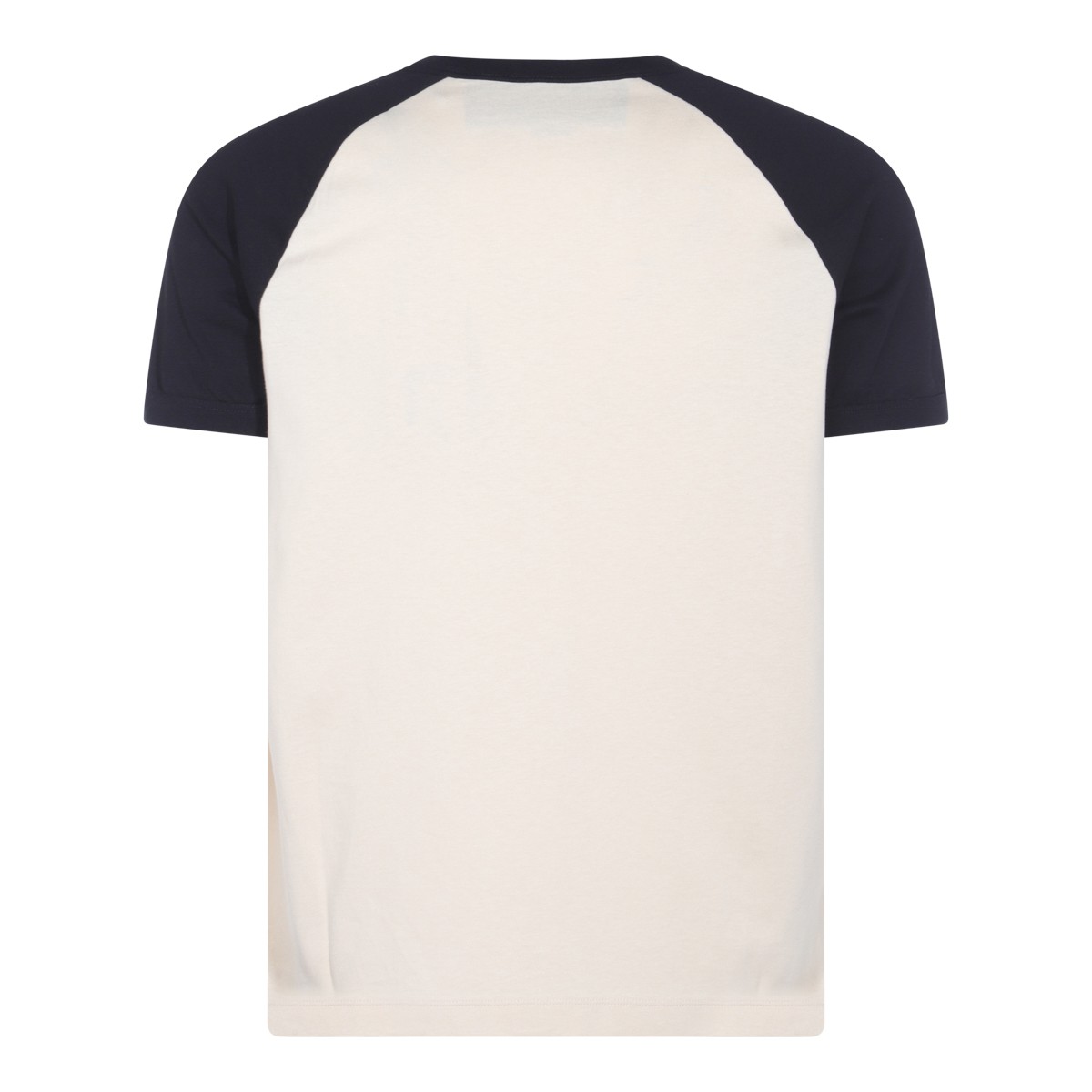 WHITE AND BLACK COTTON T-SHIRT