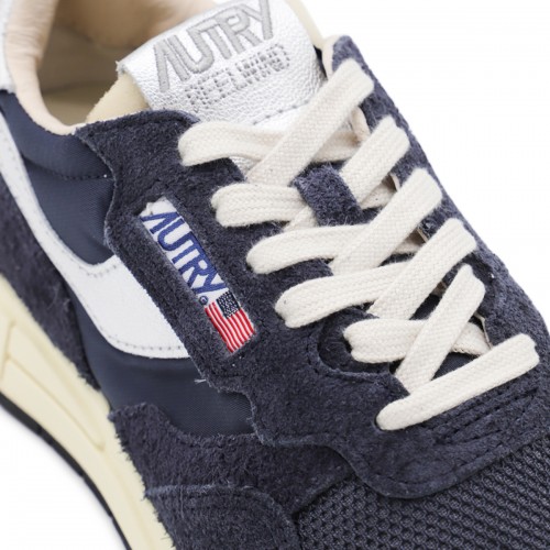 BLUE LEATHER REELWIND SNEAKERS
