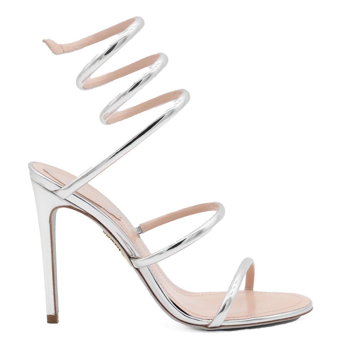 SILVER LEATHER SANDALS