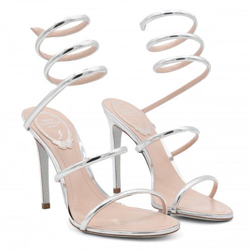 SILVER LEATHER SANDALS