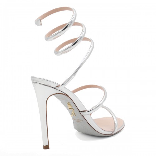 SILVER LEATHER SANDALS