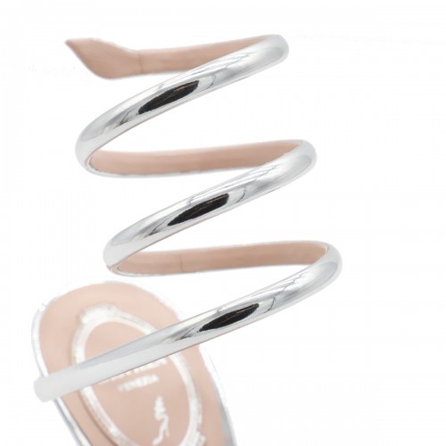 SILVER LEATHER SANDALS