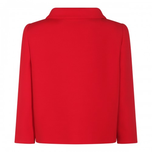 RED WOOL CASUAL JACKET