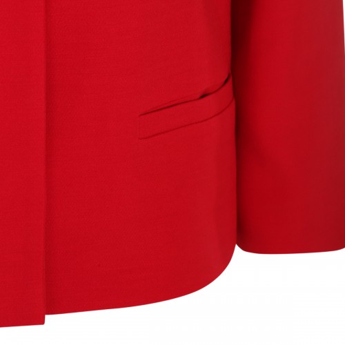 RED WOOL CASUAL JACKET