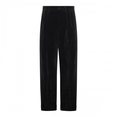 DARK NAVY VELVET PANTS