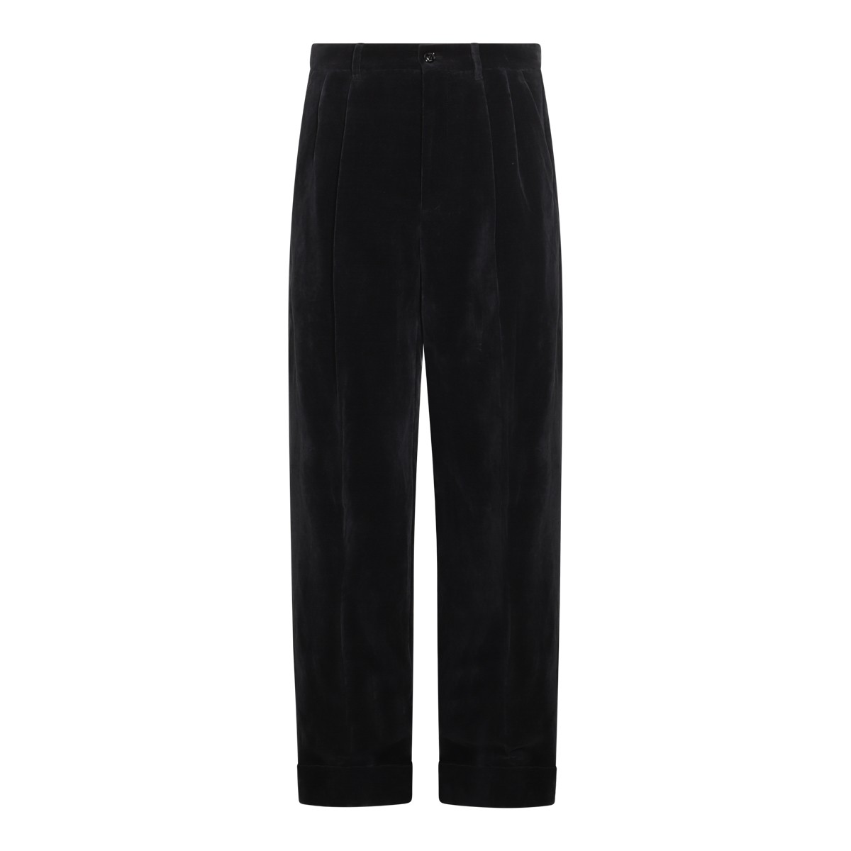 DARK NAVY VELVET PANTS