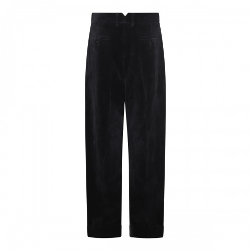DARK NAVY VELVET PANTS